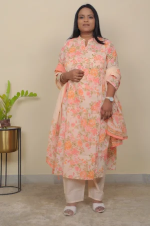Light cream flared 3 piece Suit
