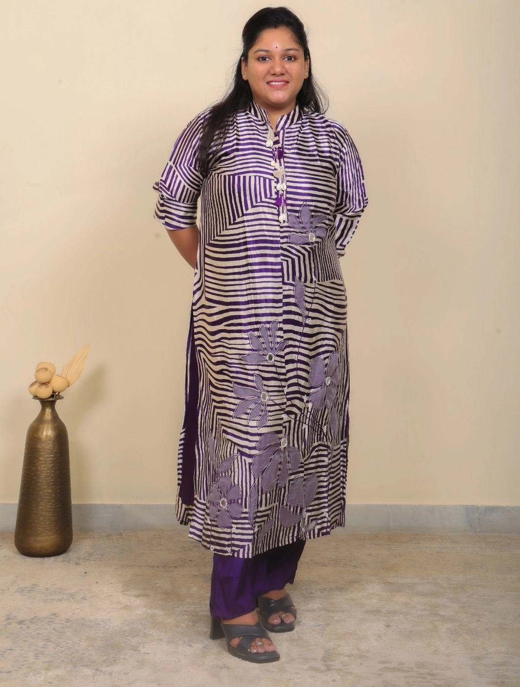 2 piece gaji silk set
